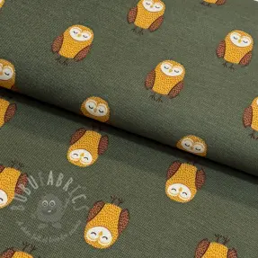 Sisustuskangas premium Night owl nap army