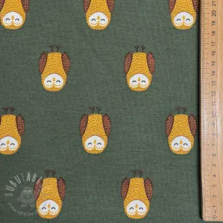 Sisustuskangas premium Night owl nap army
