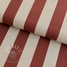 Sisustuskangas Linenlook Joyful basic stripe terra