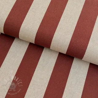 Sisustuskangas Linenlook Joyful basic stripe terra