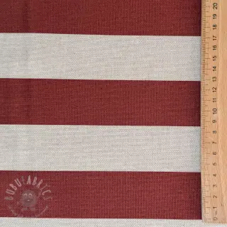 Sisustuskangas Linenlook Joyful basic stripe terra
