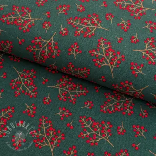 Sisustuskangas premium Winter berry bloom