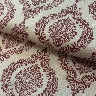 Sisustuskangas Linenlook Baroque damask charm wine