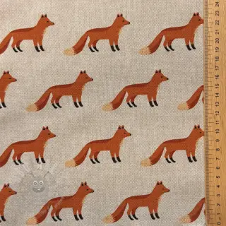 Sisustuskangas Linenlook Fox parade line