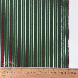 Sisustuskangas premium Line Xmas stripe army