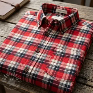 Puuvillakangas FLANEL YARN DYED BRUSHED CHECK design I