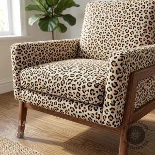 Sisustuskangas Linenlook Leopard animal small