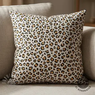 Sisustuskangas Linenlook Leopard animal small