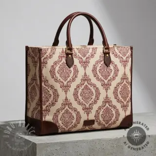 Sisustuskangas Linenlook Baroque damask charm wine