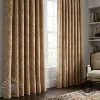 Sisustuskangas Linenlook Bloomy art craft yellow