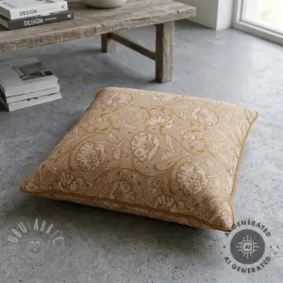 Sisustuskangas Linenlook Bloomy art craft yellow