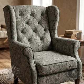 Sisustuskangas Linenlook Bloomy art craft army