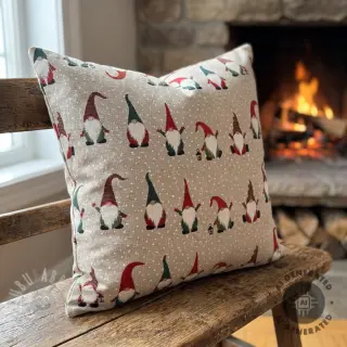 Sisustuskangas Linenlook Jolly tomte