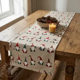 Sisustuskangas Linenlook Jolly tomte