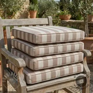 Sisustuskangas Linenlook Joyful basic stripe taupe