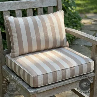 Sisustuskangas Linenlook Joyful basic stripe taupe