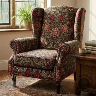 Sisustuskangas GOBELIN premium Ornate art craft black