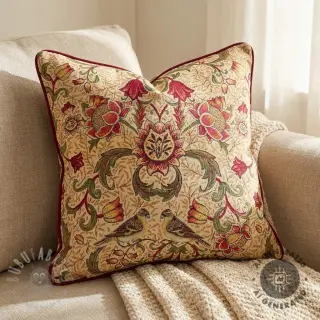 Sisustuskangas GOBELIN premium Ornate art craft beige