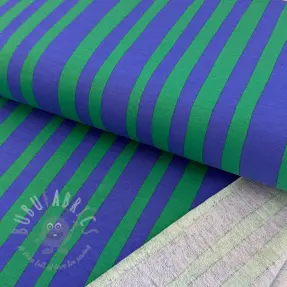 Collegekangas Stripes by JENNIFER BOURON blue green ORGANIC