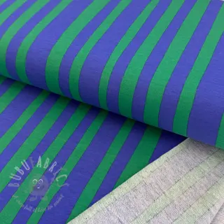 Collegekangas Stripes by JENNIFER BOURON blue green ORGANIC