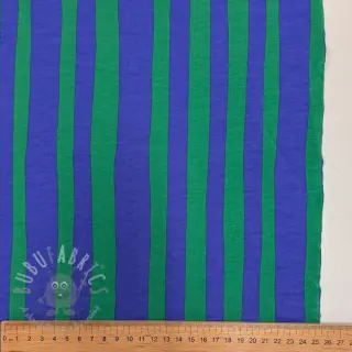 Collegekangas Stripes by JENNIFER BOURON blue green ORGANIC