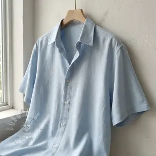 Viskoosi pellavalla WASHED light blue