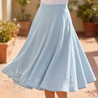 Viskoosi pellavalla WASHED light blue
