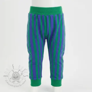 Collegekangas Stripes by JENNIFER BOURON blue green ORGANIC