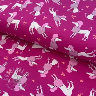 Neulos Glitter poodles fuchsia