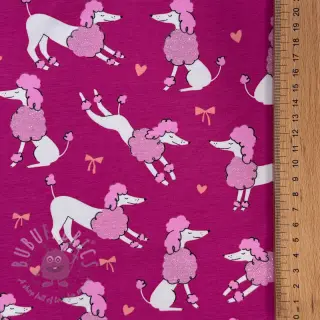 Neulos Glitter poodles fuchsia