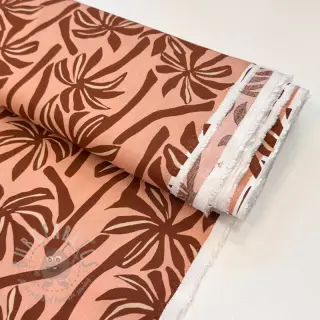 Viskoosi RADIANCE Palmtrees peach