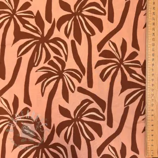 Viskoosi RADIANCE Palmtrees peach
