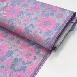 Kangas pukuun JACQUARD Flowers light lilac