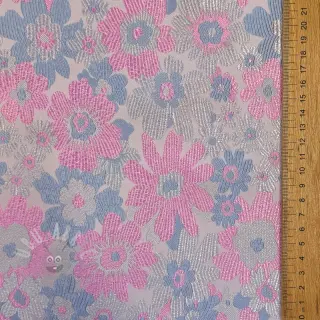 Kangas pukuun JACQUARD Flowers light lilac