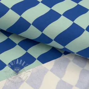 Harjattu collegekangas SOFT Checks mint blue
