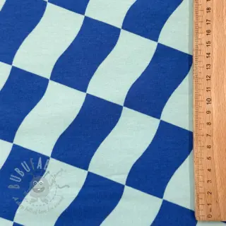 Harjattu collegekangas SOFT Checks mint blue