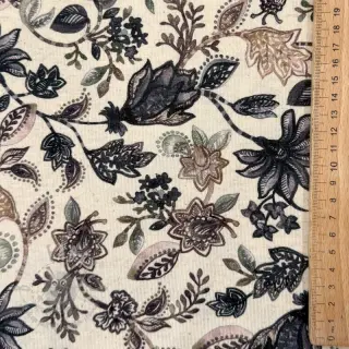 Neulos pellavalla Flowers navy digital print
