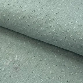 Kaksinkertainen harsokangas/musliini Embroidery 2 green