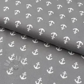Puuvillakangas Anchors grey