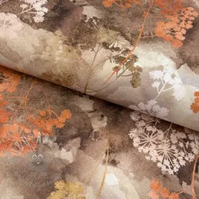 Sisustuskangas Flowers toffee digital print