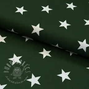 Puuvillakangas Stars dark green