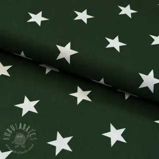 Puuvillakangas Stars dark green