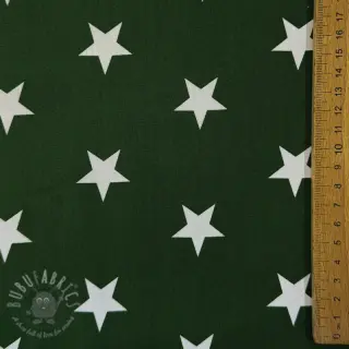 Puuvillakangas Stars dark green