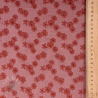 Kaksinkertainen harsokangas/musliini EMBROIDERY Tossed flowers blush