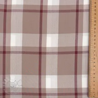 Viskoosi YARN DYED Check beige