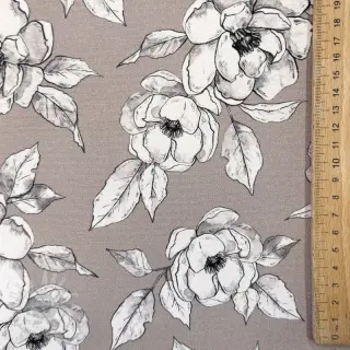 Sisustuskangas Flowers taupe digital print