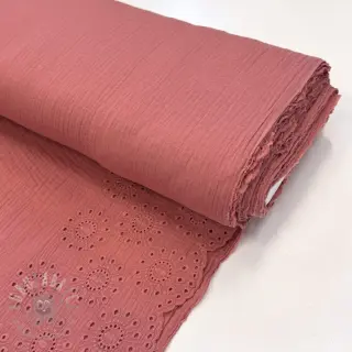 Kaksinkertainen harsokangas/musliini 1-side border blush
