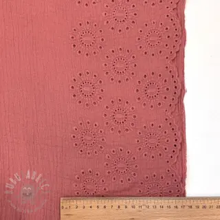 Kaksinkertainen harsokangas/musliini 1-side border blush