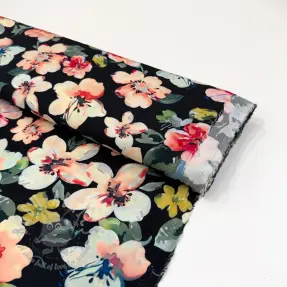 Viskoosi RADIANCE Manuela black digital print