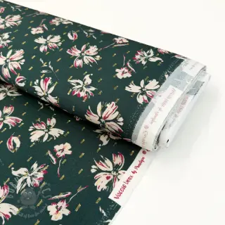 Viskoosi LUREX Flowers dark emerald